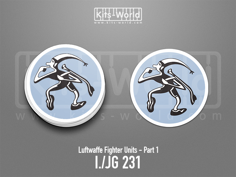 Kitsworld SAV Sticker - Luftwaffe Fighter Units - I./JG 231 W:100mm x H:100mm 